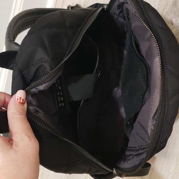 Quilted Black Backpack - Picture 8 of 10